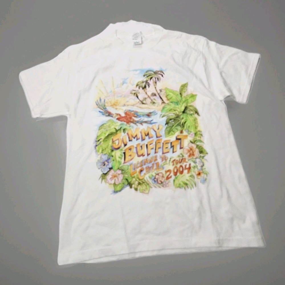 Jimmy Buffett License To Chill Shirt Men's Size M Hawaiian Vibes 2004 Delta
